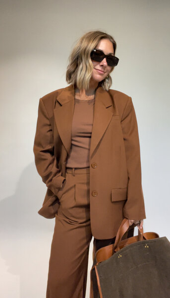 Gestuz Paula oversized blazer - Brown