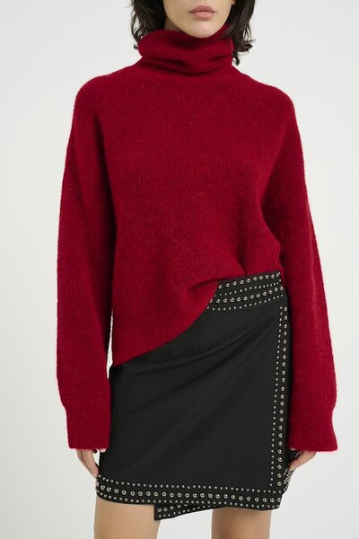 Gestuz Alpha Rollneck haute Red Melan